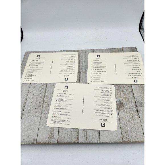 Vintage 1988 Scattergories Game Replacement Boards papers lists set of 2 - Picture 8 of 10